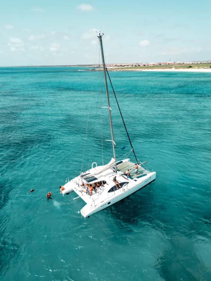 3-hour Catamaran Adventure on the waters of Sal Island - Setting out from Santa Maria