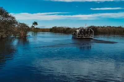 60 min. Everglades Airboat ride & pick-up ,small group +pro guide