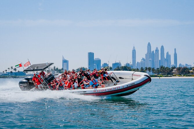90 Minutes Speedboat Tour: Marina, Atlantis, Palm & Burj Al Arab - Ain Dubai and Jumeirah Beach from the boat
