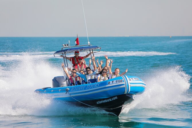 90 Minutes Speedboat Tour: Marina, Atlantis, Palm & Burj Al Arab - Burj Al Arab from the Arabian Gulf