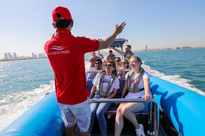 90 Minutes Speedboat Tour: Marina, Atlantis, Palm & Burj Al Arab - Speed, spray, music, and commentary