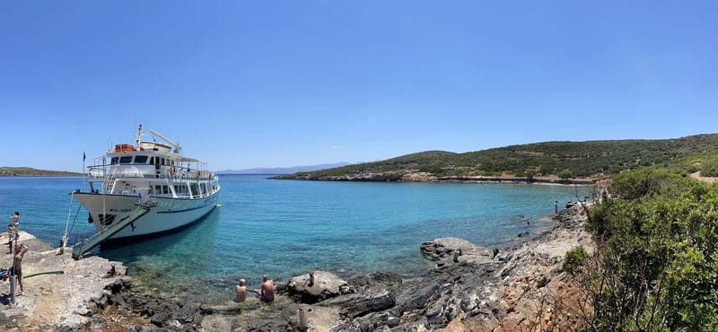 Agios Nikolaos: Fun Cruise Around Elounda Bay - Kolokytha Beach and the first swim