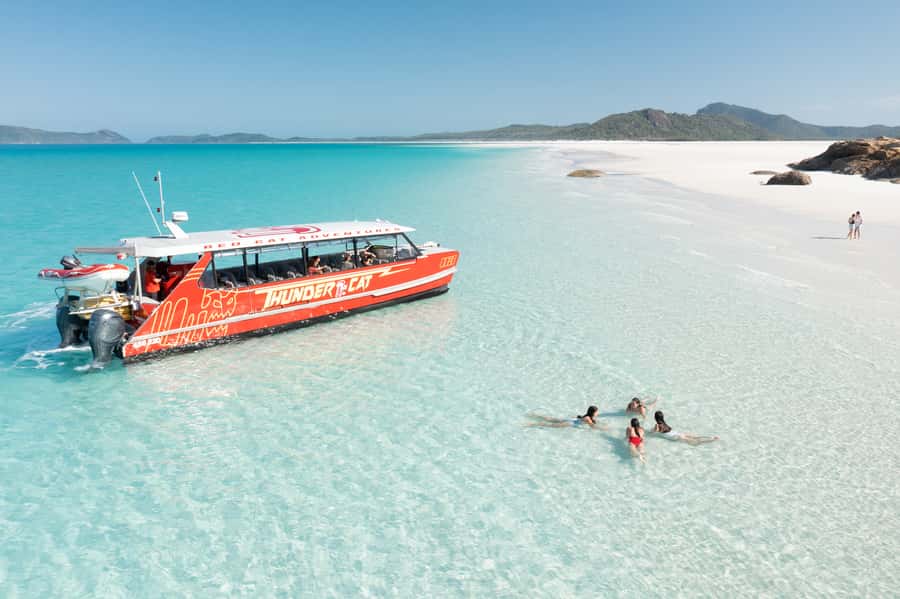 Airlie Beach: Whitehaven Full-Day Eco-Cruise with Buffet - The first reef stop: a quieter Great Barrier Reef experience