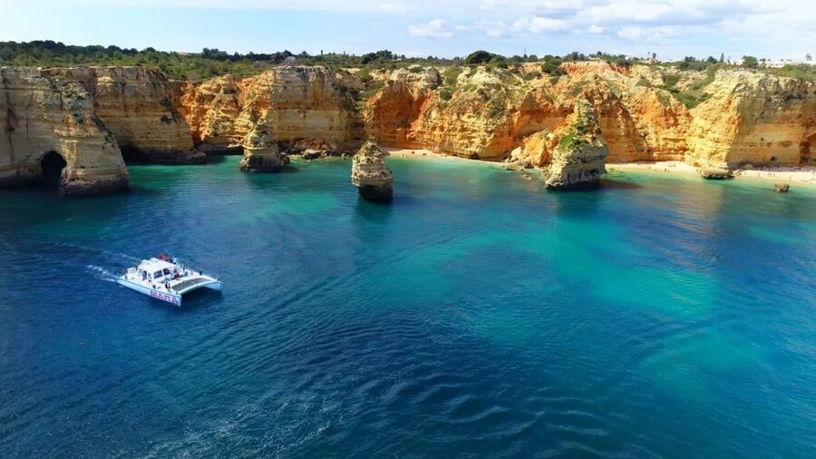 Albufeira: Catamaran Cruise with BBQ & Open Bar on the Beach - The Beach BBQ and Open Bar