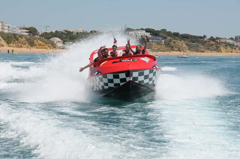 Albufeira: High-Adrenaline Jet Boat Ride - The calm opening: caves and Algarve rock formations