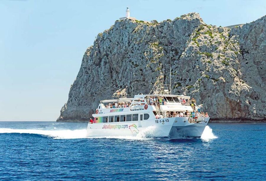Alcudia: Boat Trip to Cap de Formentor and Formentor - Leaving Port Alcudia for Mallorca’s north coast