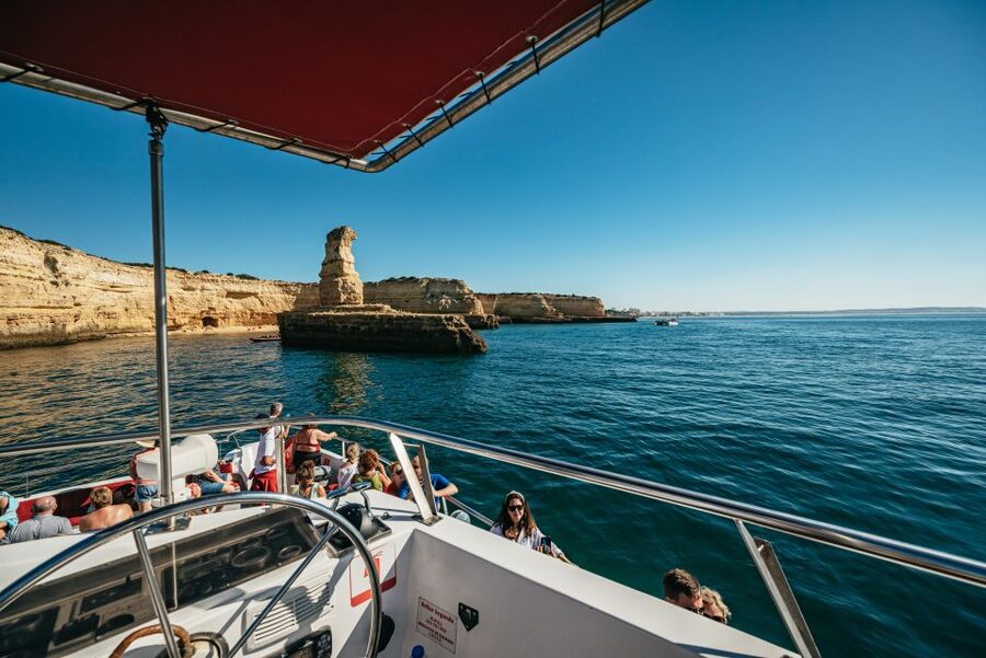 Algarve 3-Hour Caves and Coastline Boat Trip - Entering Cathedral Cave Near Benagil