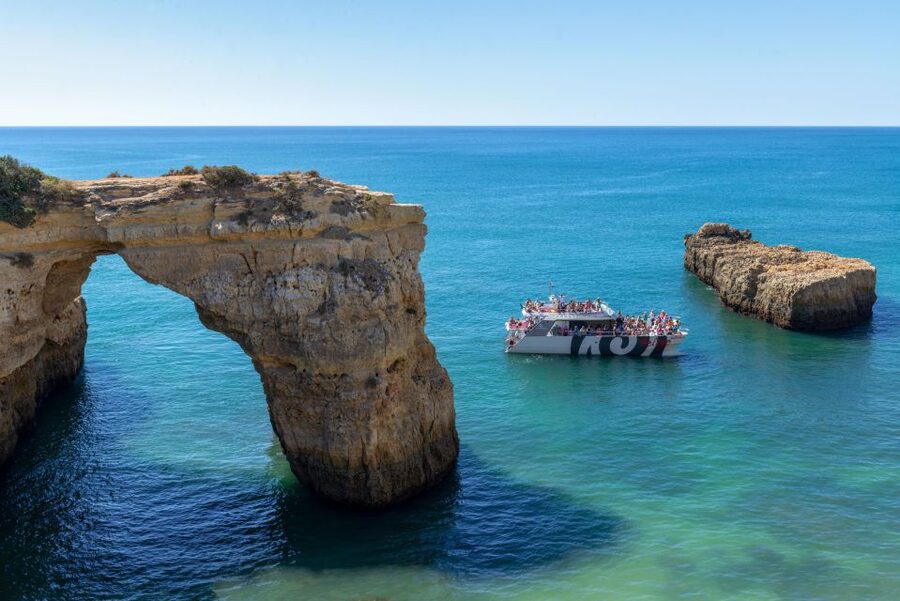Algarve 3-Hour Caves and Coastline Boat Trip - What the Catamaran Is Like Underway