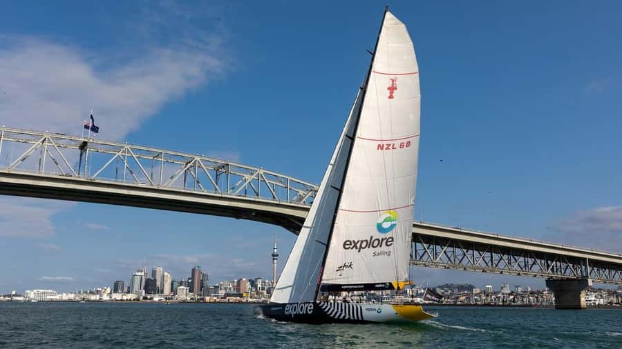 America’s Cup 2-Hour Sailing Experience Waitemata Harbour - Meeting the yacht beside Viaduct Harbour