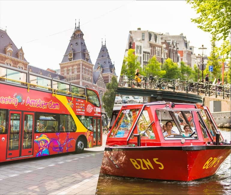 Amsterdam: Hop-On Hop-Off Bus and Boat options - Two ways to see Amsterdam in one ticket