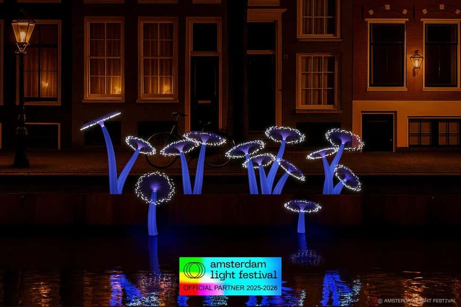 Amsterdam: Light Festival Cruise + Stroopwafel & Hot Choco - The Golden Bend and the canal belt