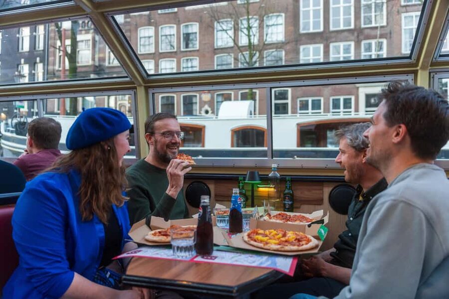 Amsterdam: Original Pizza Dinner Cruise + Unlimited Drinks - Pizza Choices, Drinks, and Service