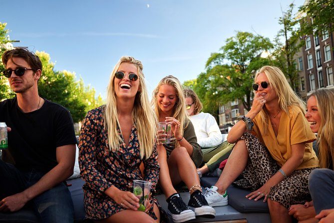 Amsterdam: Saloon Boat Cruise + Unlimited Drinks & Bite option - The three main canals and their grand houses