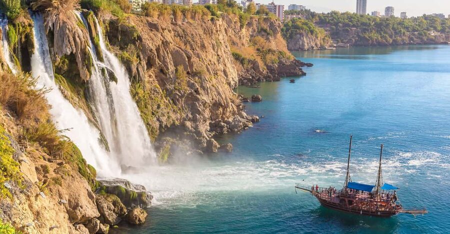 Antalya: Beach & Waterfalls Boat Trip w/ Lunch & Soft Drinks - Hotel pickup and the ride to port