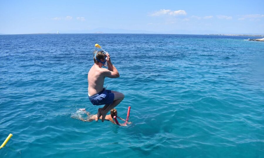 Athens: Aegina, Agistri & Metopi Swimming Cruise with lunch - Metopi: the day’s clearest swimming stop