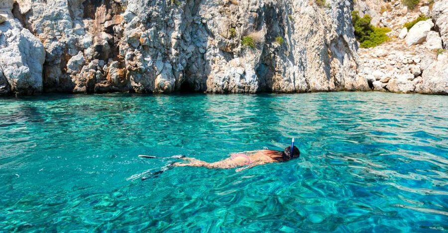 Athens: Aegina, Agistri & Metopi Swimming Cruise with lunch - Greek buffet lunch, with sensible expectations