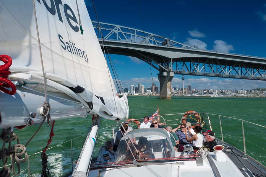 Auckland Harbour 1.5-Hour Sailing Cruise - A look toward Devonport and the North Shore