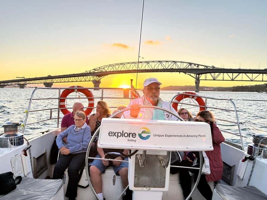Auckland: Harbour Sailing Cruise with 3-Course Dinner - Boarding a 50-foot yacht and getting under sail