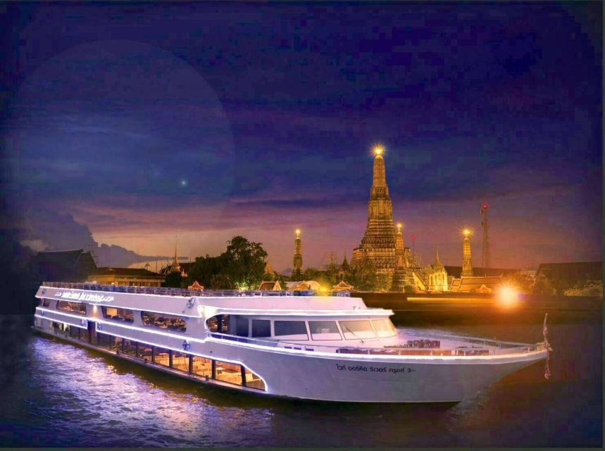 Bangkok: 2-Hour Dinner & Shows on White Orchid River Cruise - Open-air views after dinner