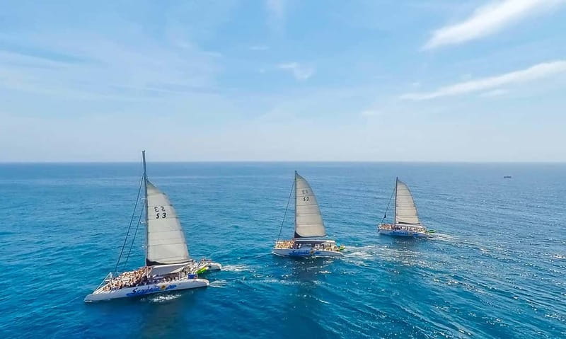Barcelona: Catamaran Party Cruise with BBQ Meal - Leaving Port Olímpic Without Getting Lost