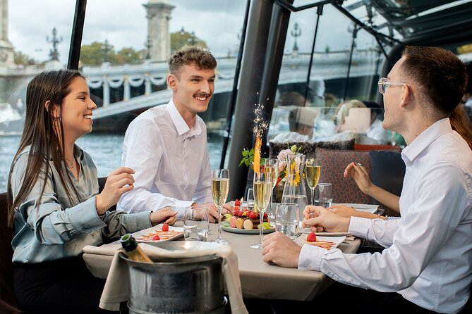 Bateaux Parisiens Seine River Gourmet Lunch & Sightseeing Cruise - Boarding beside the Eiffel Tower at 12:45 p.m.