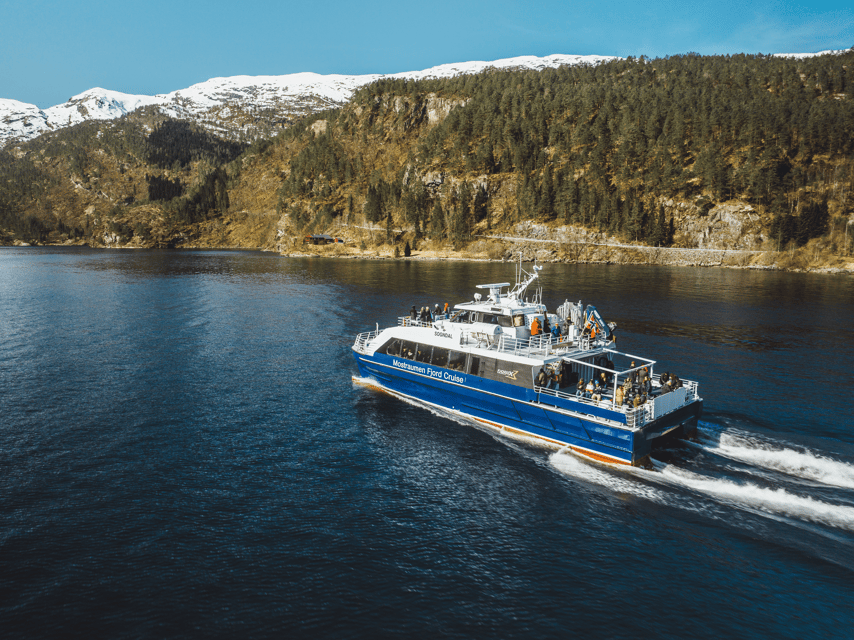 Bergen: Mostraumen Fjord Cruise - with Local Tour Guides - Indoor comfort, outdoor photos, and the onboard kiosk