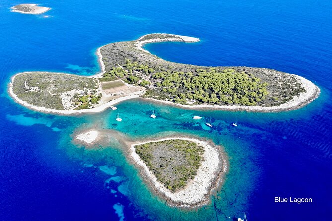 Blue cave, Mama Mia and Hvar, 5 island speedboat tour from Trogir - Srebrena supplies the Mamma Mia photo stop