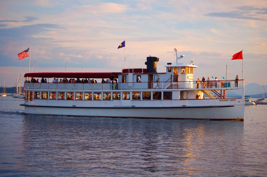 Boston: Harbor Sunset Yacht Cruise - Sunset, Skyline Lights, and the USS Constitution