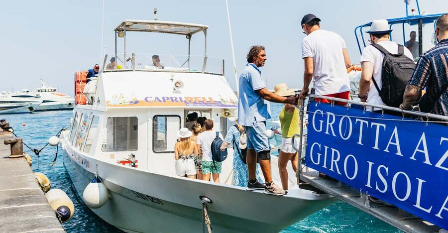 Capri: Island Boat Tour and Optional Blue Grotto Visit - Finding Laser Capri at Marina Grande