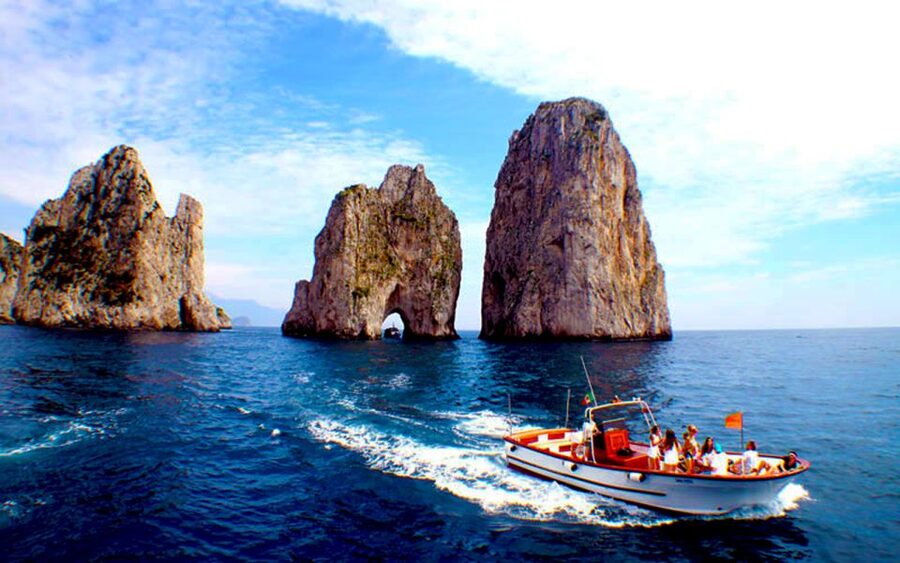 Capri: Island Boat Tour with Blue Grotto Stop - Grotta Bianca and the Arco Naturale