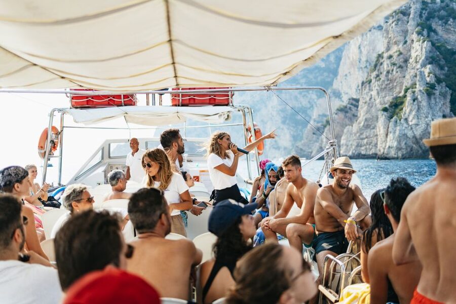 Capri: Island Boat Trip with Grottos - Casa Malaparte and Capri’s dramatic cliffs