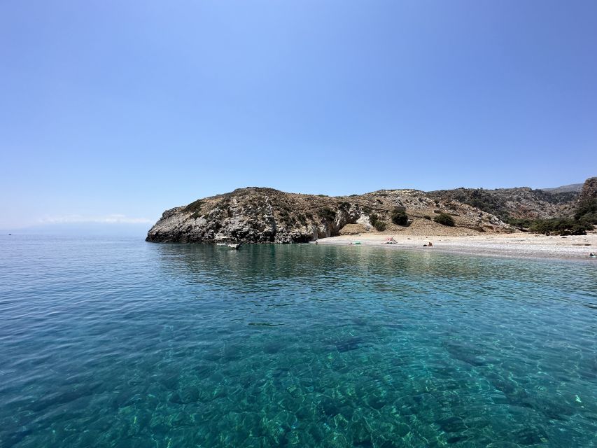 Chania: Menies Beach & Chironisia Bay Cruise with Snorkeling - Snorkeling around the WWII gun position