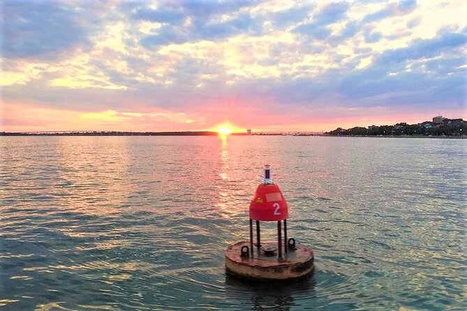 Charleston Harbor Sunset Cruise - Boarding a 45-foot motorized catamaran