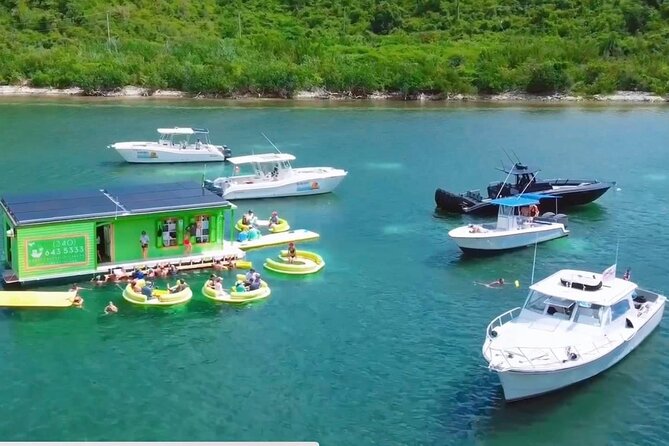 Circle the Island of St. John | Lunch stop at Lime Out (Taco Boat) - First snorkeling stop: clear water and coral