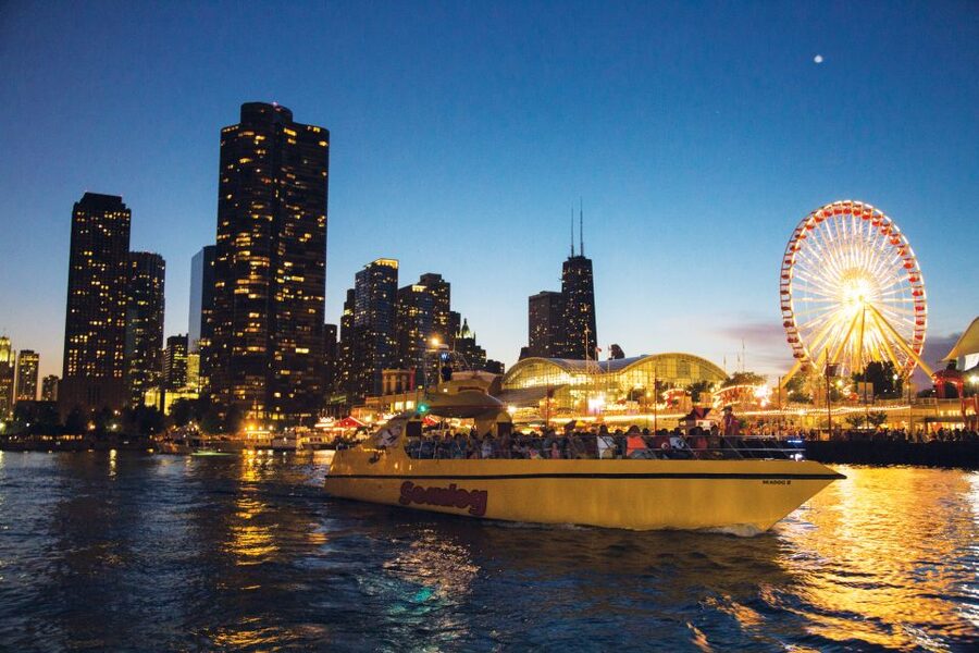 City Cruises Chicago: Seadog Lakefront Speedboat Ride - Leaving Navy Pier on a 2,000-horsepower boat