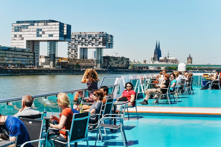 Cologne: Panoramic City Cruise - Rheinauhafen, the chocolate museum, and modern Cologne