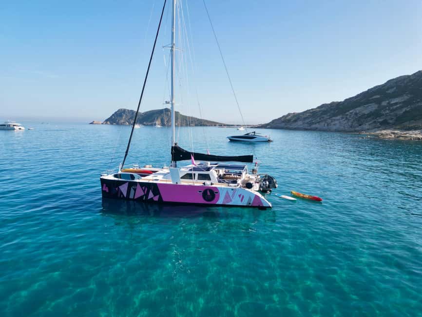 Côte d'Azur: Evening Catamaran Cruise with Aperitif - Leaving port for the Saint-Tropez coast