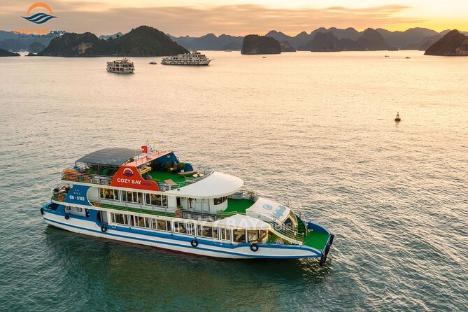 Cozy Bay Halong 5-Star Day Cruise, Buffet, Cave, Kayak, Swimming - Kayaking or bamboo boat through the bay