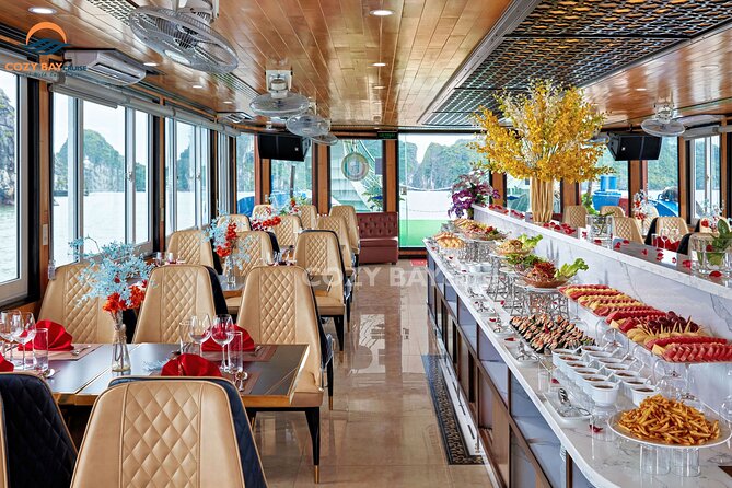 Cozy Bay Halong 5-Star Day Cruise, Buffet, Cave, Kayak, Swimming - Boarding at Tuan Chau Harbor