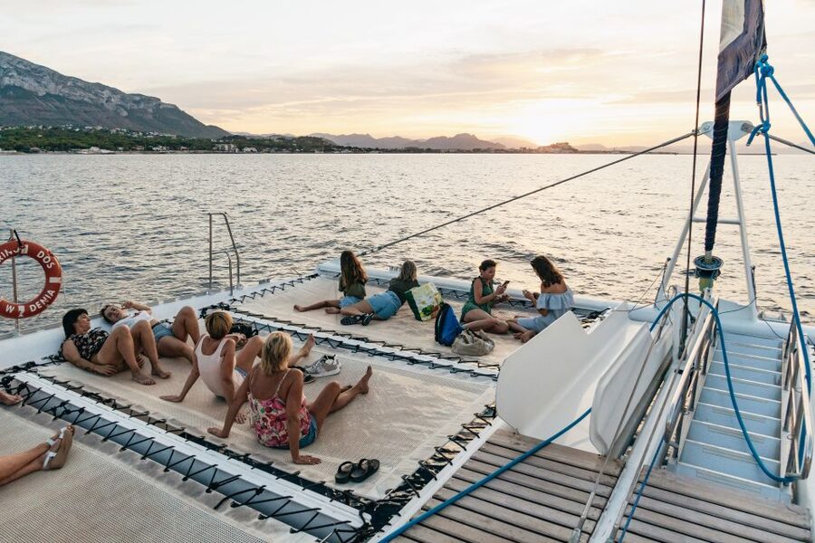 Dénia: Daytime or Sunset Catamaran Cruise - Daytime Sailing and the Swimming Choice