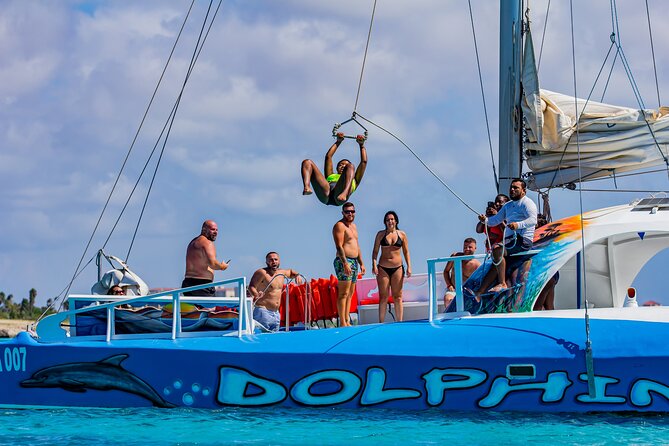 Dolphin Catamaran Snorkel and Sail with Open Bar - The Spinning Slide and Rope Swing