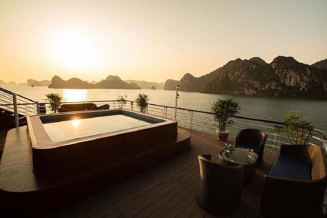 Doris Cruise 5 star cruise 2 days visiting Halong Bay Lan Ha Bay private balcony - Returning through Ha Long Bay to Hanoi