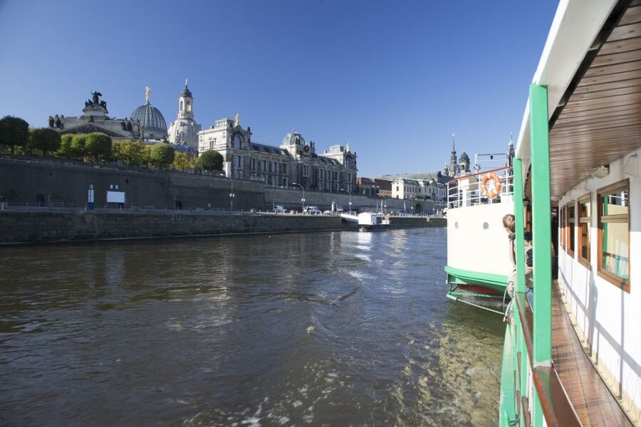Dresden: Königstein Fortress Paddle Steamer Cruise - Leaving Dresden beneath Brühl’s Terrace