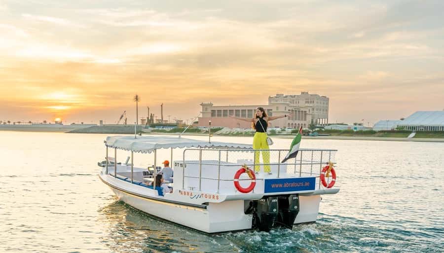 Dubai: Abra Boat Tour in Atlantis, Palm, Ain Dubai & Marina - Dubai Harbour and Palm Jumeirah from the boat