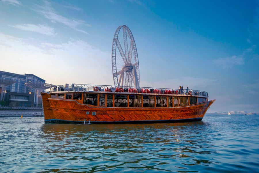 Dubai: Big Bus Panoramic Night Tour & Optional Dinner Cruise - The route from Sheikh Zayed Road to Dubai Harbour