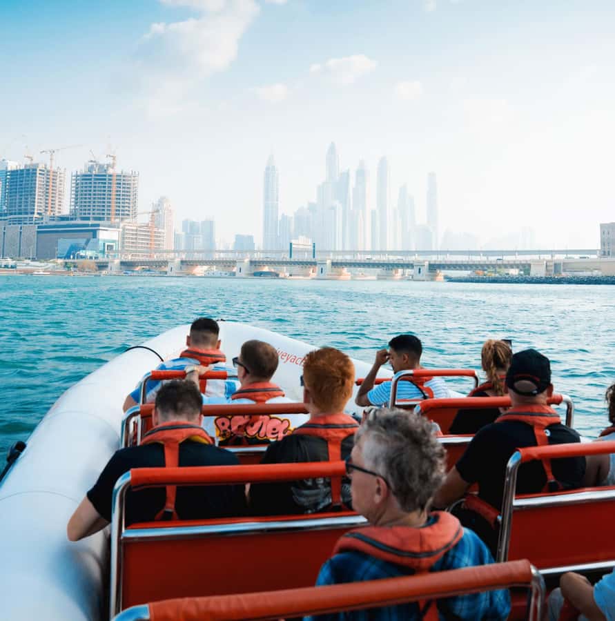 Dubai: Marina, Atlantis, Palm & Burj Al Arab Speedboat Tour - Burj Al Arab and Jumeirah Beach photos