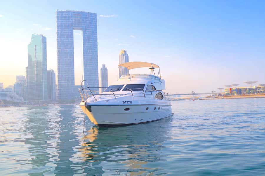 Dubai: Private Luxury Cruise on a Stylish 50ft Yacht - Sunset, swimming, and onboard comfort