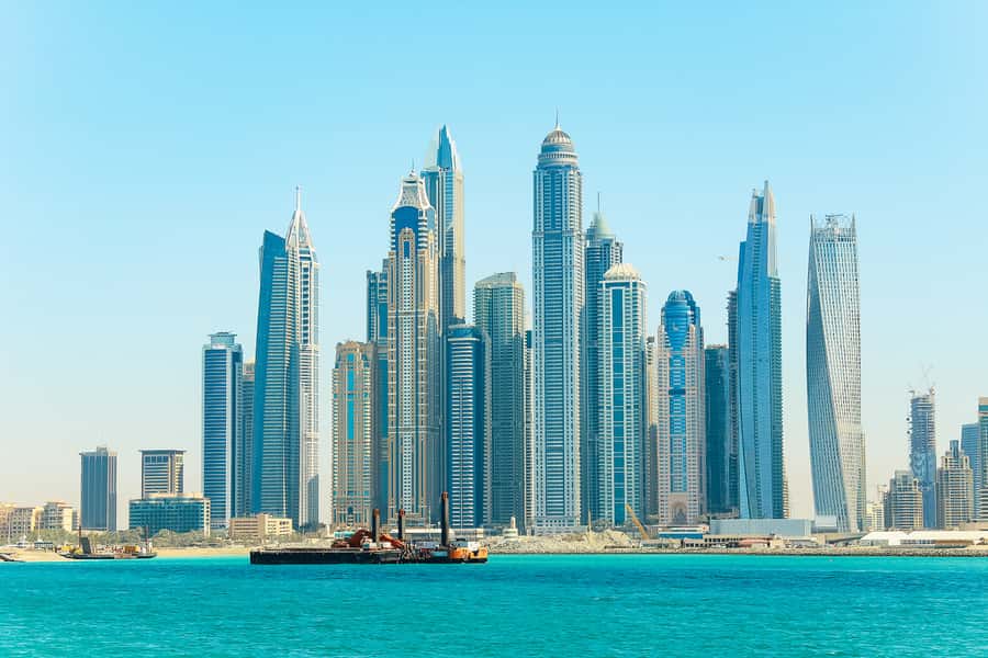 Dubai: Private Luxury Everest Yacht Cruise from Dubai Marina - Leaving Dubai Marina and passing JBR