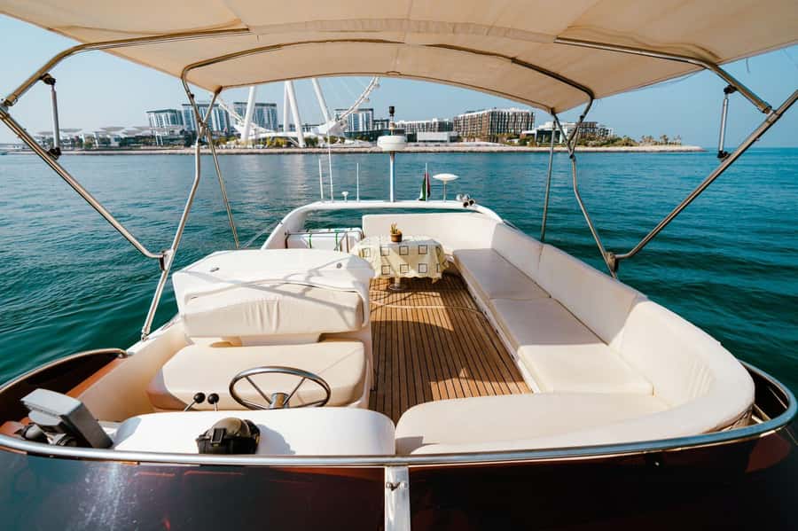 Dubai: Private Luxury Yacht Tour on a 50-Foot Yacht - Palm Jumeirah, Atlantis, and the open-water views