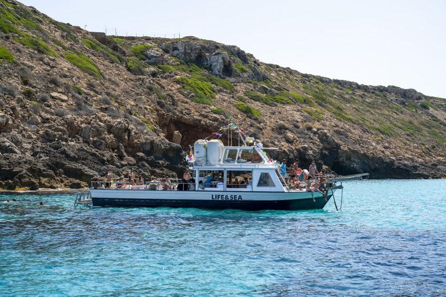 El Arenal, Mallorca: Bay of Palma Boat Tour with Snorkeling - Swimming in clear water near the nature reserve